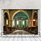 Aperturee - Vinatge Cross Medieval Church Photo Booth Backdrop